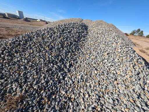 "1 ½” Black Granite, dark decorative rock for modern landscapes, 1 ton"
