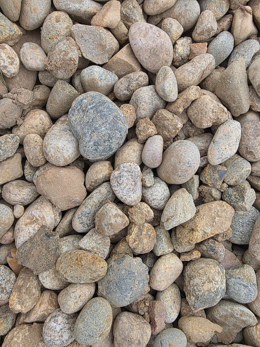 1.5 Grey Cobble River Rock - Per 1 Ton