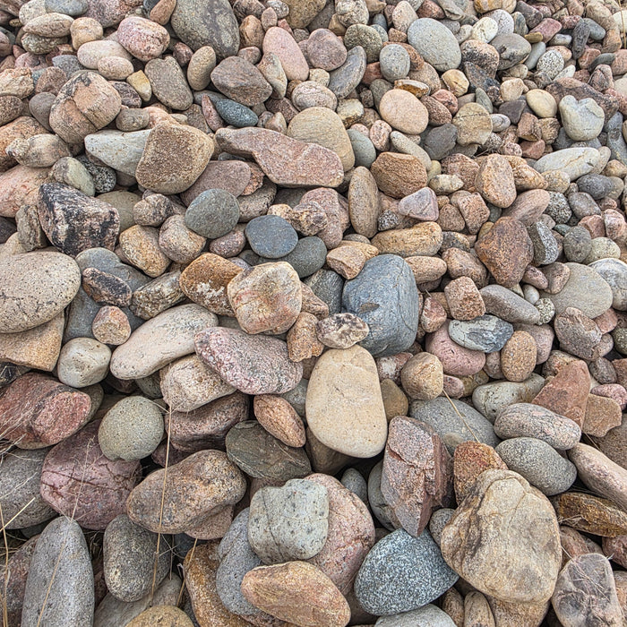 2-6in Grey Rose River Cobble - Per 1 Ton
