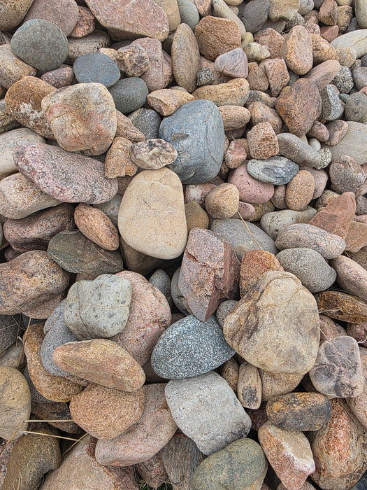 2-6in Grey Rose River Cobble - Per 1 Ton