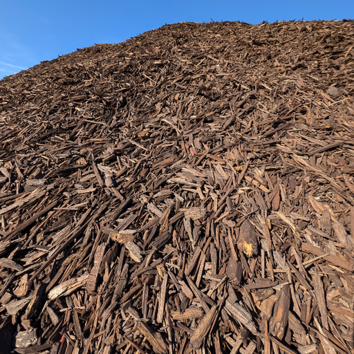 "Dyed Brown Mulch, rich earthy tone, 1 yard"
