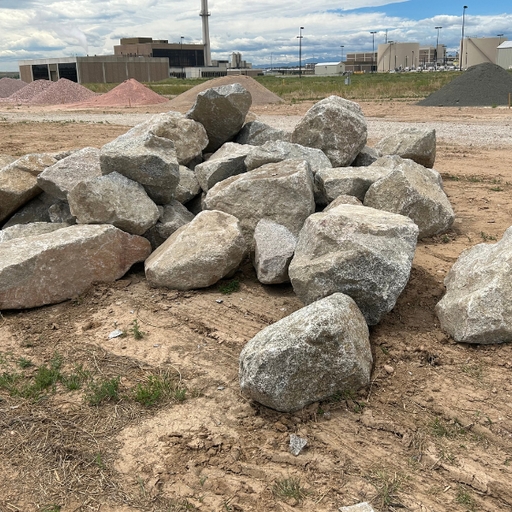 "Granite Boulders, natural rugged stones, 1 ton"