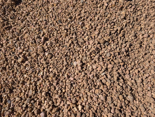 "Pea Gravel, smooth rounded gravel in tan and gray tones, 1 ton"
